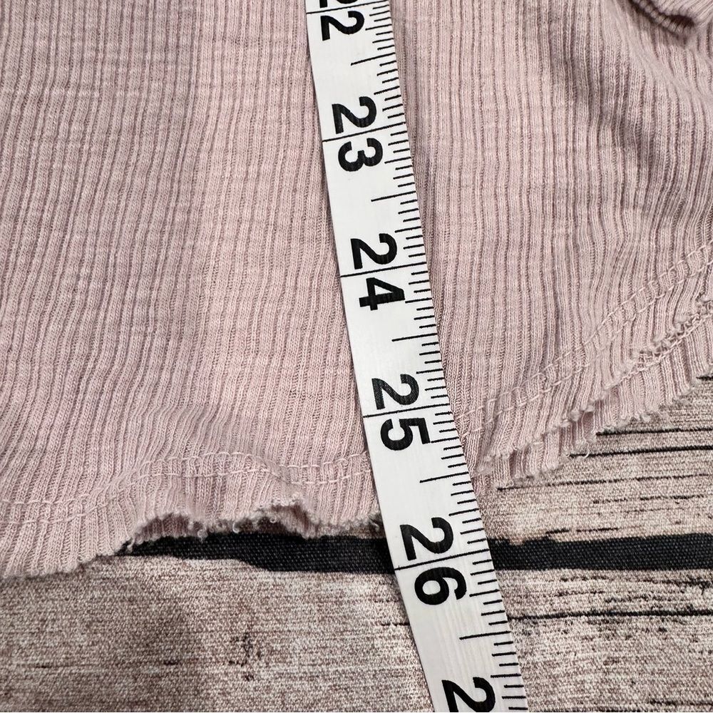 Sundry Beige Ribbed Fitted Henley; Cotton & Modal; Size 3 (Large) - Picture 7 of 8